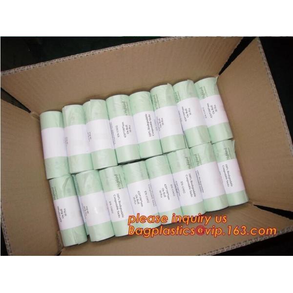 Quality custom made biodegradable and compostable plastic garbage rolls bags, Compostable hospital resealable bag for sale