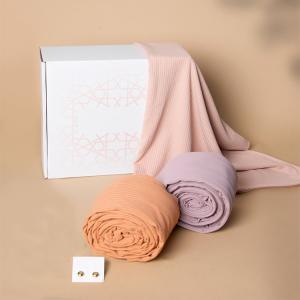 Custom Scarf Scarves Shawl Hijab Set Box Pour Blank Chiffon Hijab Gift Box