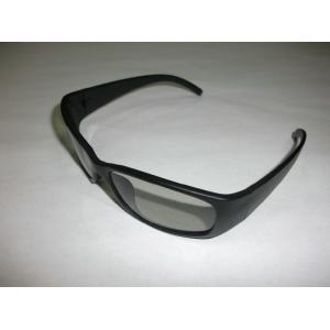 Black Linear Polarized 3D PC Glasses With Plastic Frame CE EN71 Rohs
