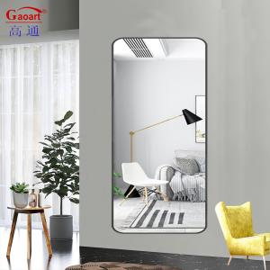 Wholesale Metal Oval Rose Gold Wall Led Up Home Decor With Stand Mirror with Large Viewing Area from china suppliers