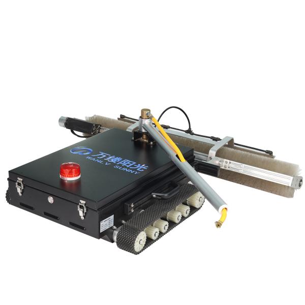 Fuel Lithium Battery Cleaning Robot for Photovoltaic Panels Where Telescopic Rod