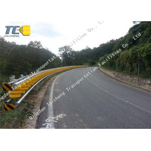 Anti Impact Rolling Guardrail Barrier Parking Lots / Curved Median Strip