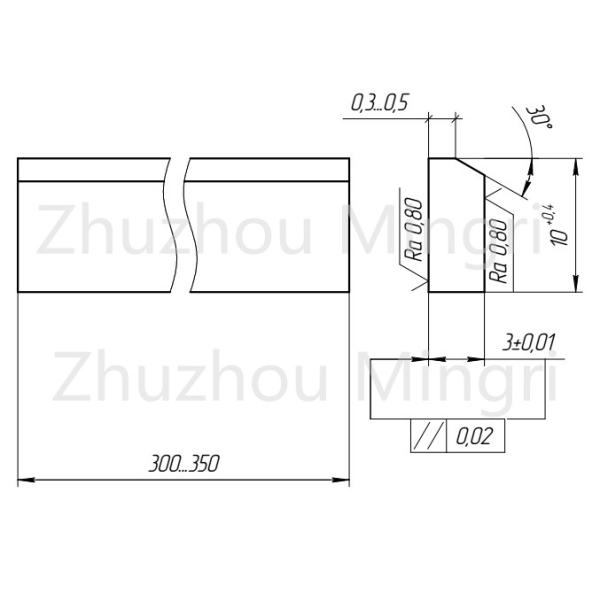 Sharp Edge Tungsten Carbide Bar 100 % Virgin Material For Plastic / Rubber Cutting