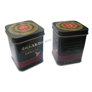 Metal Square Plain Silver Tea Tin Containers Packaging With Inner Lid And Knob