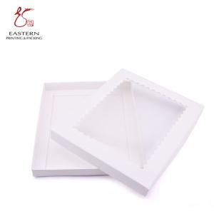 Printed Lid And Bottom Cardboard Boxes With Window Custom Logo