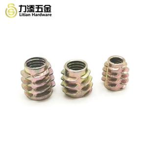 Iron 3/8-16" Threaded Nuts For Wood Pronged M5 M6 Size Galvanized