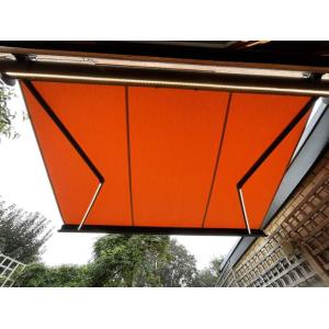 Outdoor Retractable Awning With Motor Control And LED Light Garden Canopy