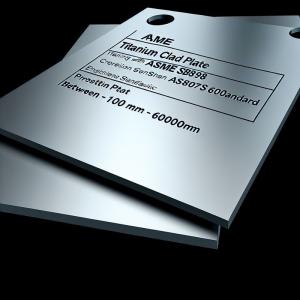 Wholesale Length 100mm-6000mm ASME SB898 Standard Titanium Clad Plate with 2207 Clad Metal Grade for Corrosion-Resistant Solutions from china suppliers
