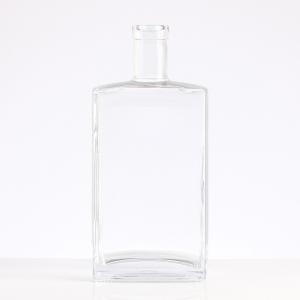 Wholesale Customized Clear Glass Flat Square Wine Bottle for Medicinal Liquor OEM/ODM Welcome from china suppliers