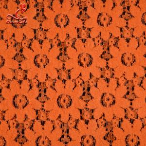 Wholesale Soft Fancy Burnt Orange Embroidered Lace Fabric For Saree Clothes from china suppliers