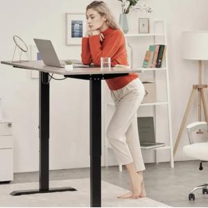 Mail Packing Y Custom Electric Wooden Grain Sit-Standing Desk for Office and