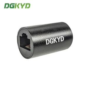 Ultra Thin Straight Through Head RJ45 Waterproof Dual Interface 180 Degree Round