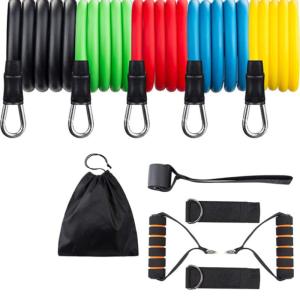 1.2m Natural Latex Pull Rope Elastic Resistance Bands 11 Pcs Set