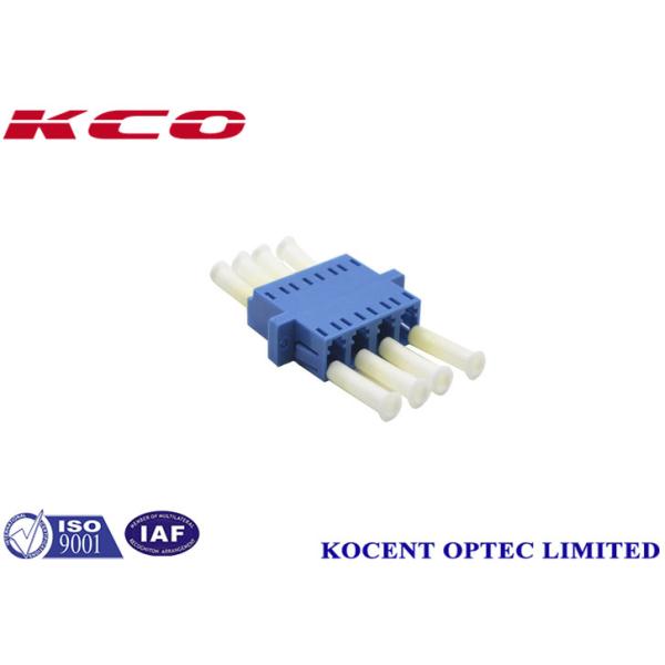 Blue Plastic Fiber Optic Cable Adapter LC / UPC Without Dust Cap