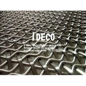 Cabinet Crimped Woven Mesh, Decorative Metal Mesh Column Cladding, Architectural Wire Mesh Facade Wall Cladding