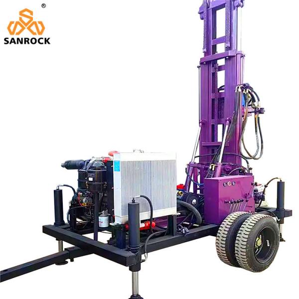 Mini Water Drilling Rig Machine Wheeled Water Well Drill Rig Deep Well Drilling Equipment
