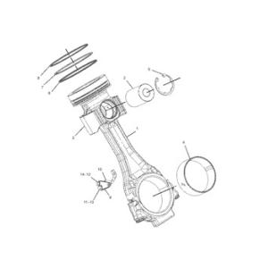 2146066 Ring Piston Top Cylinder Liner 7T-5351 Engine 214-6066 Ring 7T5351