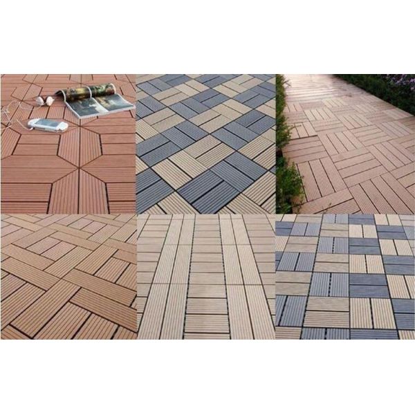 Self Locking WPC Tiles for Garden, No Tools Needed, Bug Resistant