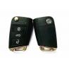 3 Button Remote Flip Car Key Fob Case , VW Golf Car Key 5G6 959 753 AB for sale