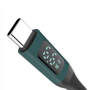 1m/2m Braided Digital Display Data Cable for Fast Data Transfer and 3A Charging