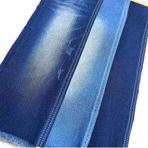 Wholesale Indigo Blue Satin Good Stretch Denim Fabric With Ready Stock For Legging Pants from china suppliers
