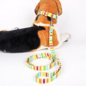 China Canvas Fabric Colorful Unchewable Dog Lead For Small Medium Pet Collar Leash on sale