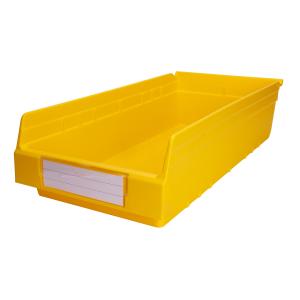 Semi-open Front Plastic Toy Storage Crate with Foldable Shelf Eco-friendly and