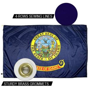 Wholesale State of Idaho Flag 3x5 ft Outdoor Dupont Heavy duty Nylon US Flags Brass Grommets from china suppliers
