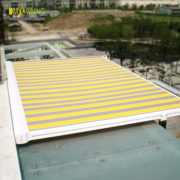 WaterProof SunProof Retractable Roof Awning Steel Transparent External