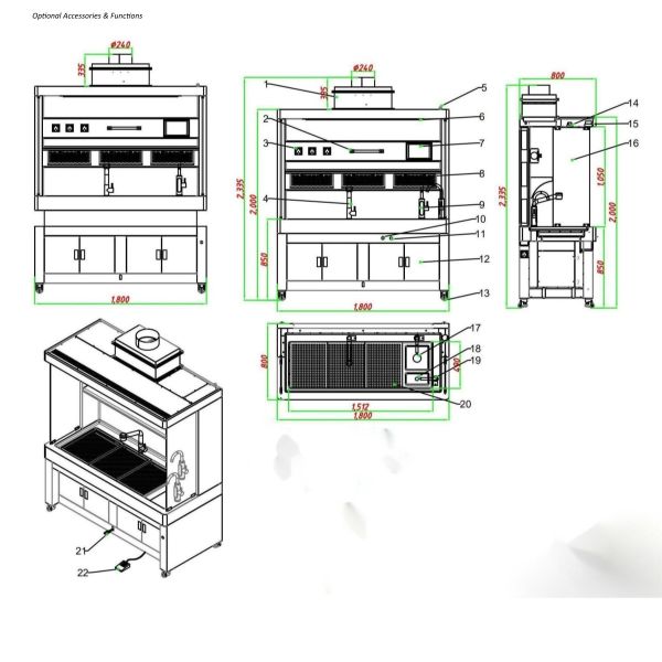 Pathology Bench Pathology & Laboratory Equipment Sampling Bench Bench