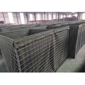 Military Hesco defensive bastion for army and flood control with razor wire with