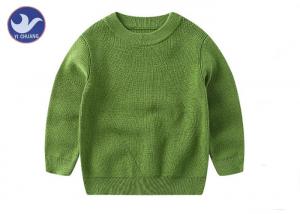 China Clasic Crew Neck Boys Knit Pullover Sweater , Diamond Knitted Pattern Jumper on sale