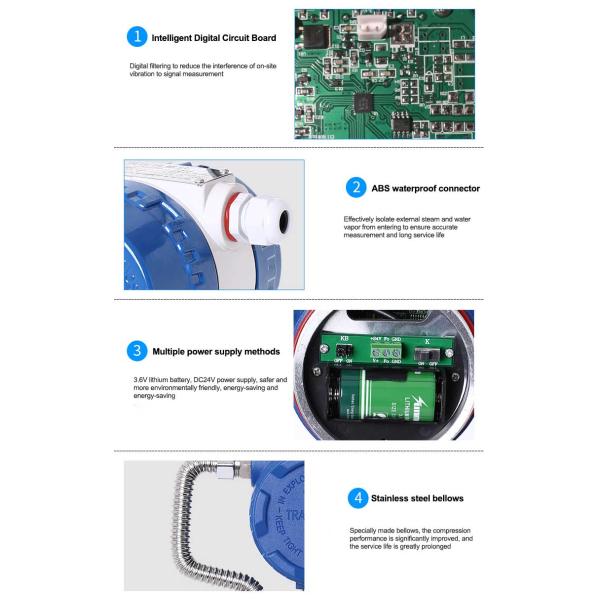 Plug In Pipeline Fluids Gas Nitrogen Vortex Flow Meter