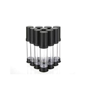 Black Cream Airless Cosmetic Bottles 10 Ml Mini Size Daily Life Use