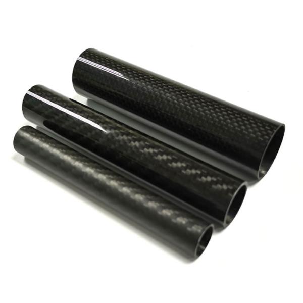 Industrial CF 3K Twill Glossy Carbon Fiber Pipe Roll Wrapped For Automotive