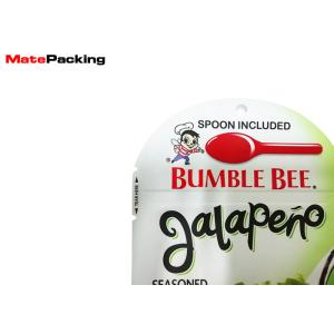 Gravure Printing Meat Retort Pouch Bag With Spoon Support 135 Celsius Degree