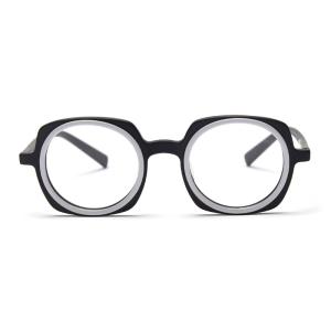 Round Upscale Acetate Frame Glasses Retro Men Women Fashionable Computer Glasses