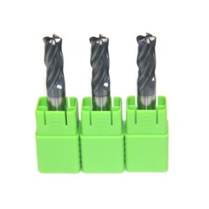 Four Flutes Tungsten Carbide End Mill For Steel AlTiN Or TiTiN Coated
