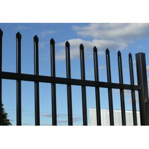 Garrison Fencing panels 2100mm x 2400mm stain black pwoder rails 40mm x 40mm