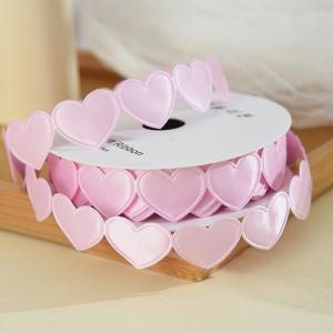 1.5cm*9m 2.5cm*9m Heart Shape Valentine's Day Polyester Gift Ribbon For Luxury