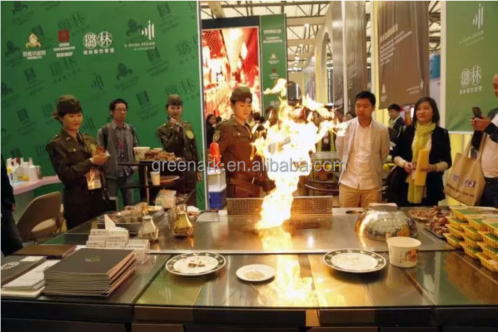 Customized Three in One Teppanyaki Grill Table for Soup Grill