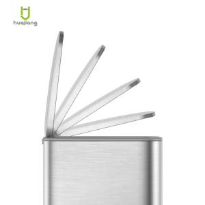 Square 28L*2 Stainless Steel Soft Close Pedal Trash Bin for Recycling in Office