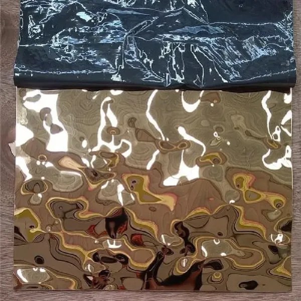 Decorative Stainless Steel Sheet with Water Ripple Effect for Wall Cladding in 304 Grade