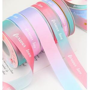 Gilding Laser Bronzing Ribbed Ribbon Printed Webbing Polyester Woven Tapes