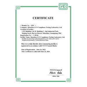 Shenzhen LCS Compliance Testing Laboratory Ltd. Certifications