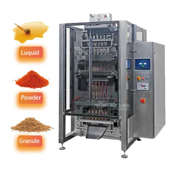 Automatic Powder Multi Lane Packing Machine Custard Powder Weighing Packaging