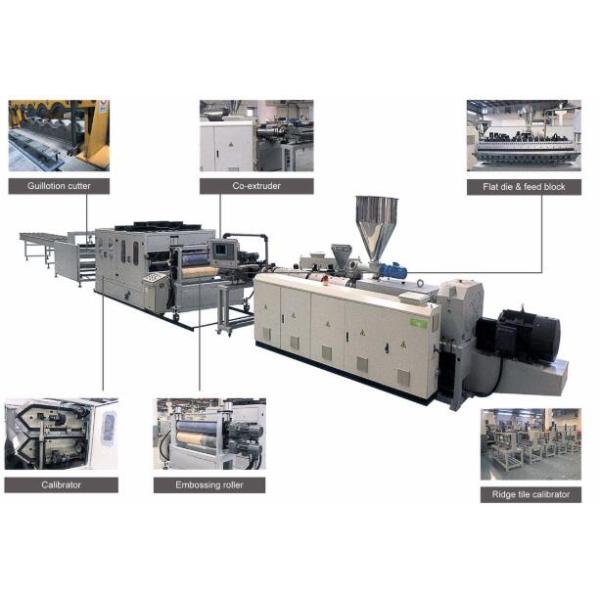 Double Layer Conical PVC Roof Tile Machine Automatic High Speed PMMA Surface