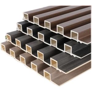 Wholesale Protective 3D Insulated Slat Wood Indoor Interior PVC Decorate WPC Wall Panel for Gym from china suppliers