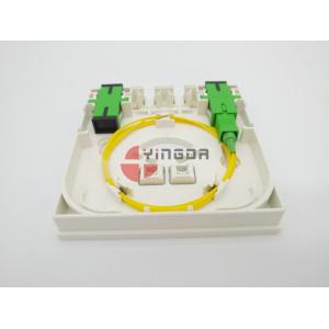 2 Port Fiber Optic Termination Box With SC/APC Pigtails & Adapters Anti Fire