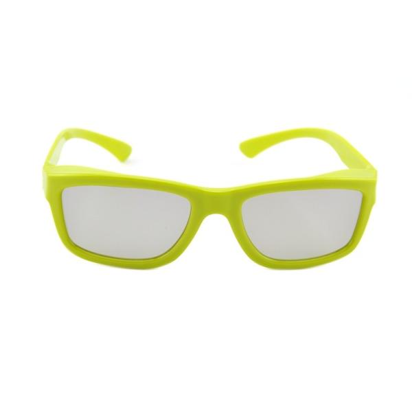 Yellow Plastic Frame Circular Polarization Lenses Reald 3D Polarized Glasses